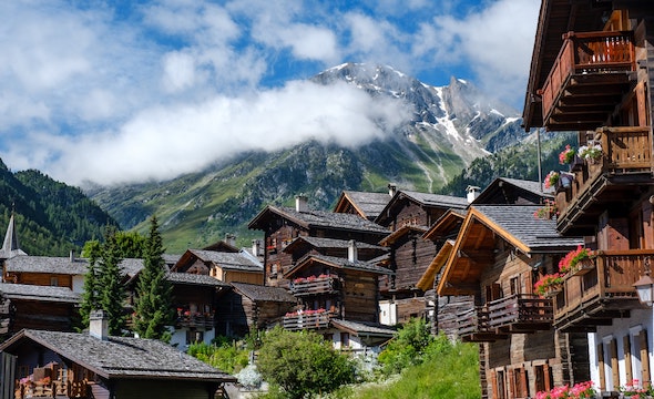 Image of the cabins in the resort during our spring season.