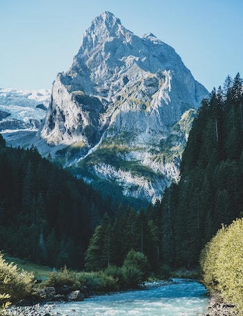 Swiss Peak view from the river.